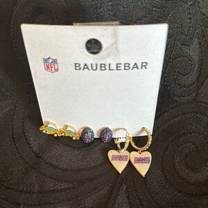 BaubleBar NFL Giants Earrings Set